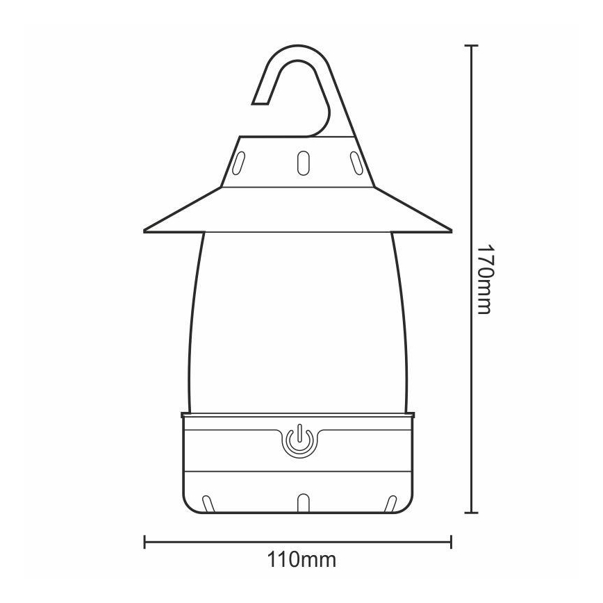 LED Переносна лампа 3xLED/4xAA IPX4