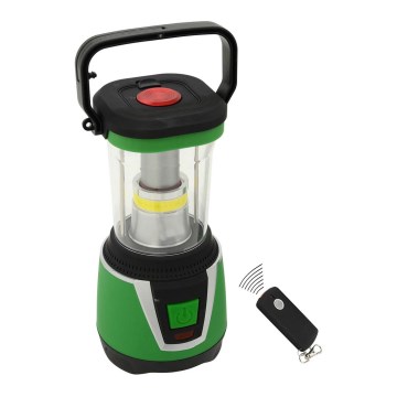 LED Переносна лампа LED/3xLR20 IP44 чорний/зелений + дистанційне керування