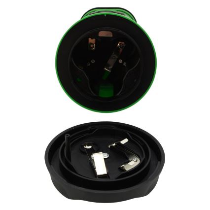 LED Переносна лампа LED/3xLR20 IP44 чорний/зелений + дистанційне керування