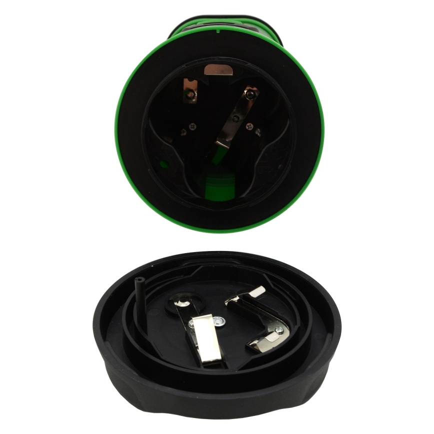 LED Переносна лампа LED/3xLR20 IP44 чорний/зелений + дистанційне керування