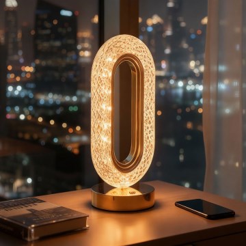 LED перезаряджувана настільна лампа DUBAI з регулюванням яскравості LED/2W/5V 2700K/4000K/6500K 400 mAh, золота