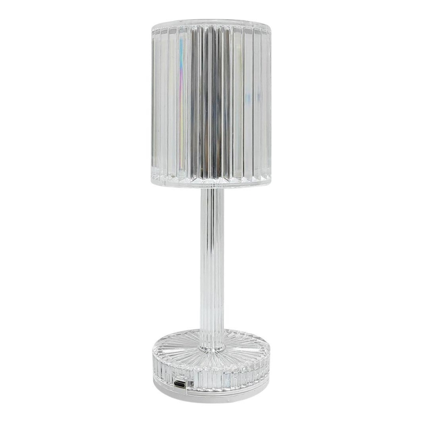 LED перезаряджувана сенсорна настільна лампа SIMPLE LED/1W/5V 2400 mAh 3000-6000K прозора