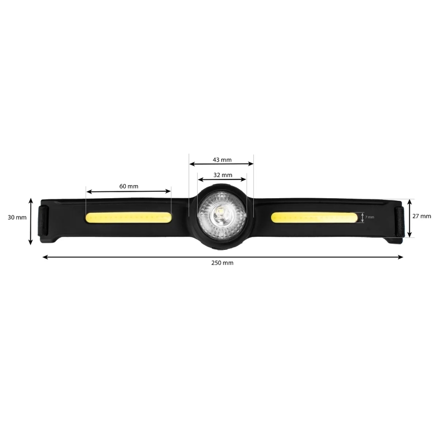 Регульований LED-налобний ліхтар із червоним світлом, перезаряджуваний LED/5V IPX4 550 lm 600 mAh