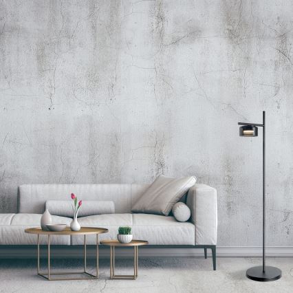 LED підлогова лампа OFELIA 1xGX53/6W/230V чорна/димчаста