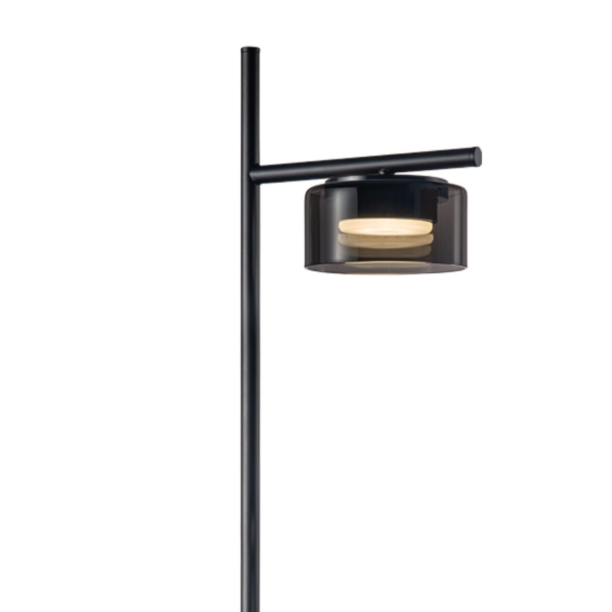 LED підлогова лампа OFELIA 1xGX53/6W/230V чорна/димчаста
