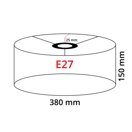 LED підлогова лампа TUNJA 1xE27/20W/230V діам. 38 см золота/коричнева