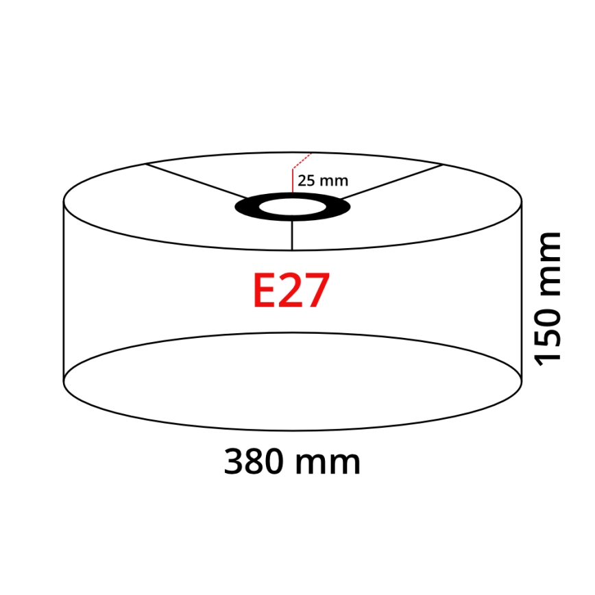 LED підлогова лампа TUNJA 1xE27/20W/230V діам. 38 см золотиста/біла