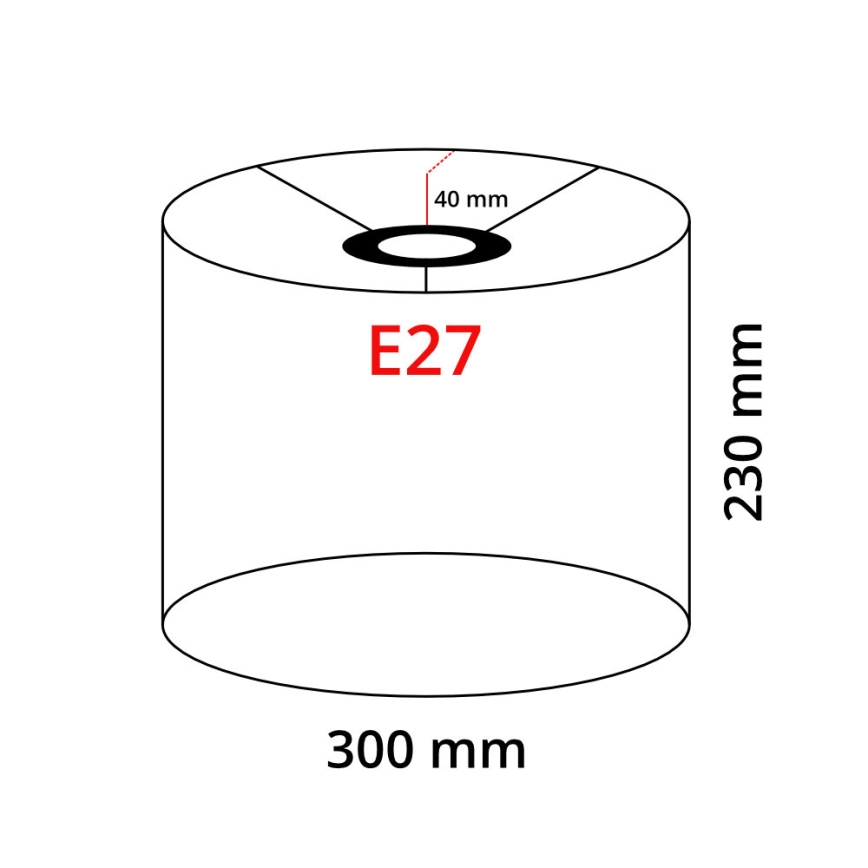 LED підлогова лампа TUNJA 1xE27/20W/230V, діаметр 30 см, золотиста/біла