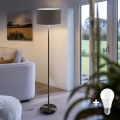 LED підлогова лампа TUNJA 1xE27/20W/230V діаметр 38 см чорна/коричнева
