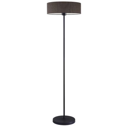 LED підлогова лампа TUNJA 1xE27/20W/230V діаметр 38 см чорна/коричнева