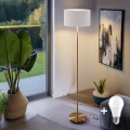 LED підлогова лампа TUNJA 1xE27/20W/230V, діаметр 38 см, золотиста/біла