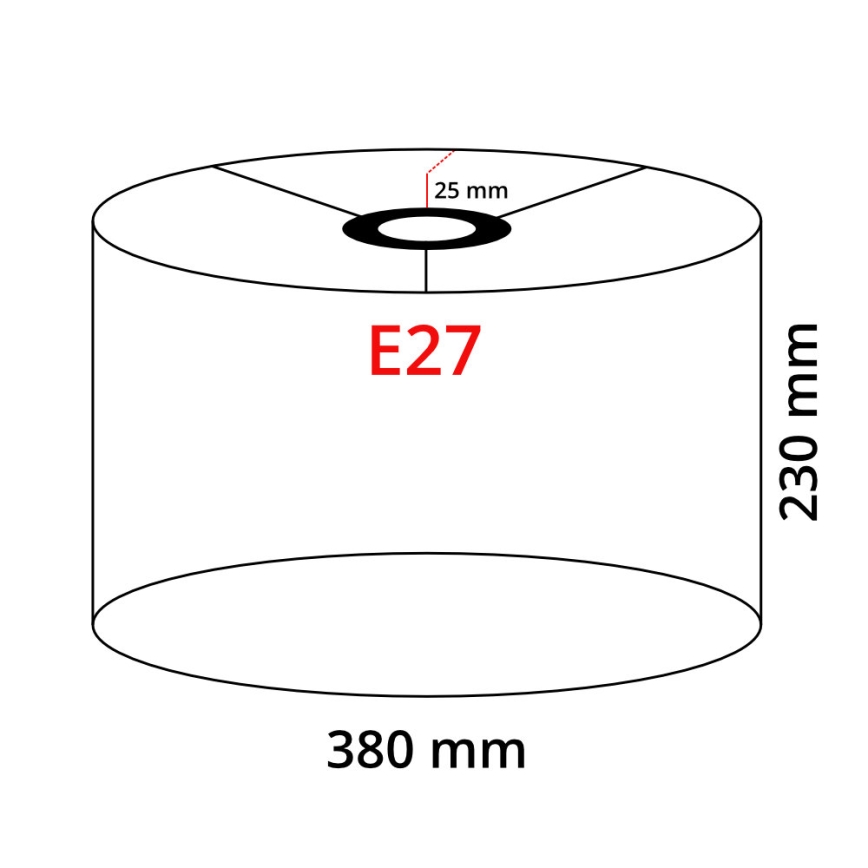 LED підлогова лампа TUNJA 1xE27/20W/230V, діаметр 38 см, золотиста/біла