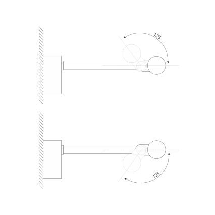 LED підсвічування для дзеркала у ванній MIRROR LED/6W/230V 4000K IP44 40 cm чорний