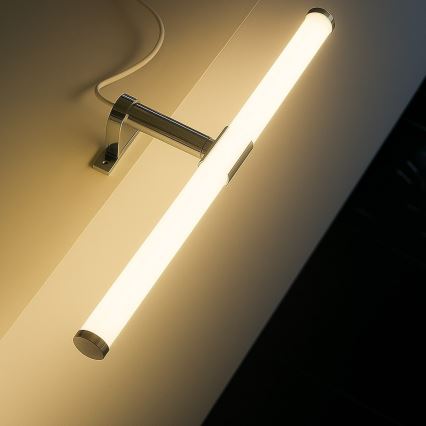 LED-підсвічування дзеркала для ванної кімнати 2-в-1 APA LED/6 Вт/230 В 40 см IP44 глянцевий хром