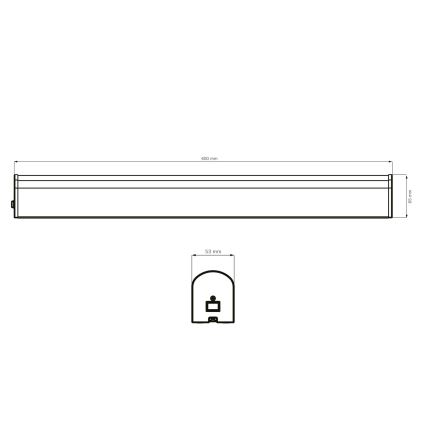 LED Підсвітка для дзеркала для ванної ALEX LED/15W/230V 4000K 60 см IP44 глянцевий хром