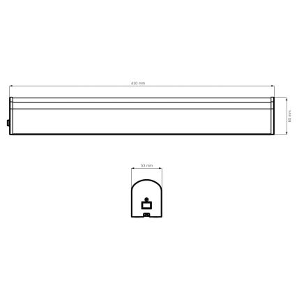 LED Підсвітка для дзеркала для ванної ALEX LED/8W/230V 4000K 41 см IP44 чорний