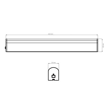 LED Підсвітка для дзеркала для ванної ALEX LED/8W/230V 4000K 41 см IP44 глянцевий хром