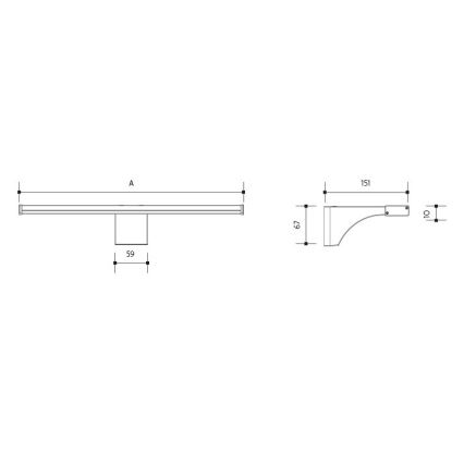 LED Підсвітка для дзеркала для ванної ELESAR LED/8W/230V IP44 3000K