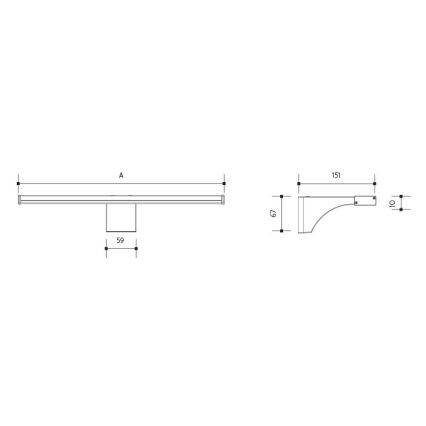 LED Підсвітка для дзеркала для ванної ELESAR LED/8W/230V IP44 4000K