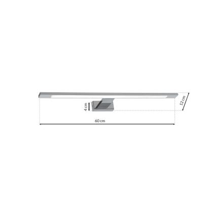 LED Підсвітка для дзеркала для ванної SHINE LED/12W/230V IP44 глянцевий хром