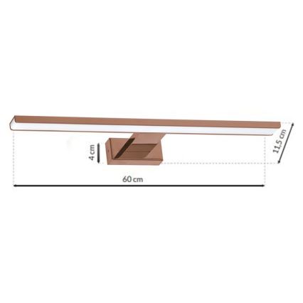 LED Підсвітка для дзеркала для ванної SHINE LED/13,8W/230V IP44 рожеве золото