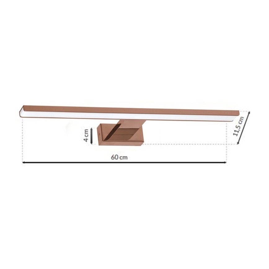 LED Підсвітка для дзеркала для ванної SHINE LED/13,8W/230V IP44 рожеве золото