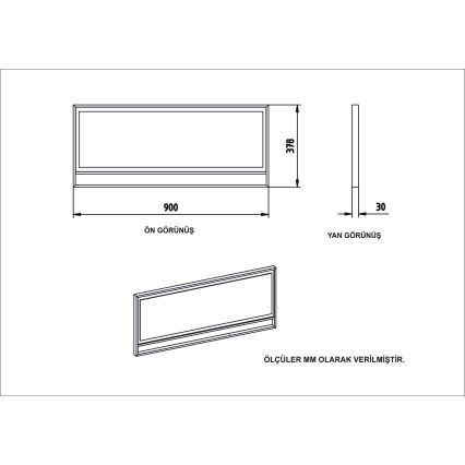 LED Підсвітка для дзеркала для ванної кімнати POLKA 37,8x90 см золотий