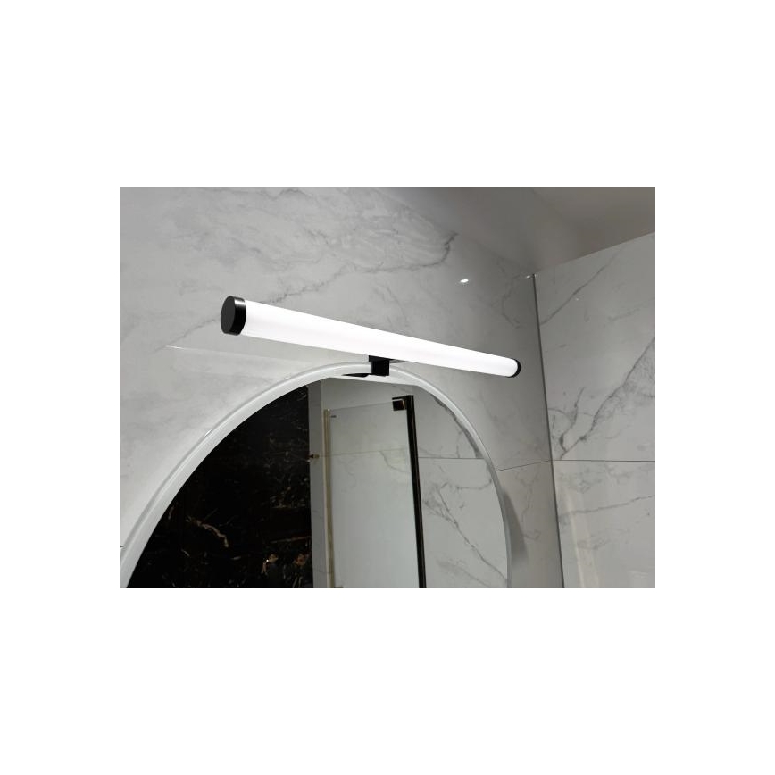 LED-підсвітка для дзеркала у ванній кімнаті, 12 Вт, 230 В, 59,5 см, IP44, чорний