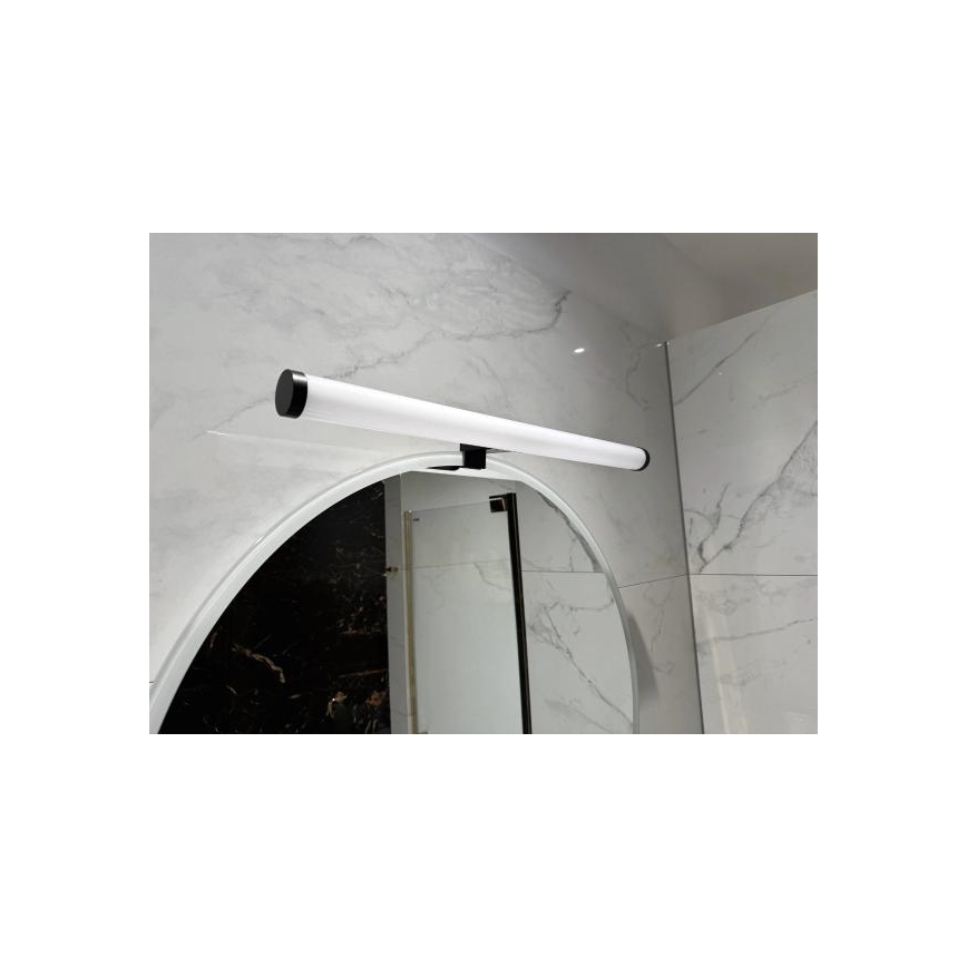 LED-підсвітка для дзеркала у ванній кімнаті, 12 Вт, 230 В, 59,5 см, IP44, чорний