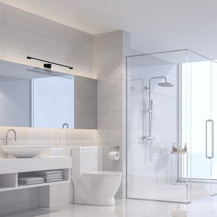 LED-підсвітка дзеркала для ванної SHINE LED/12 Вт/230 В 60 см IP44 чорна