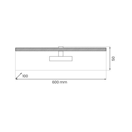 LED Підсвітка картин PRADO LED/11W/230V глянцевий хром