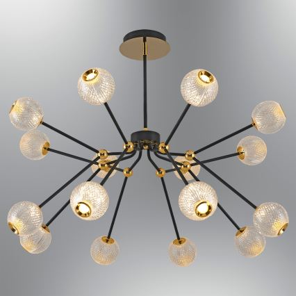 LED підвісна лампа GELA 16xLED/5W/230V 3000K чорний/золото