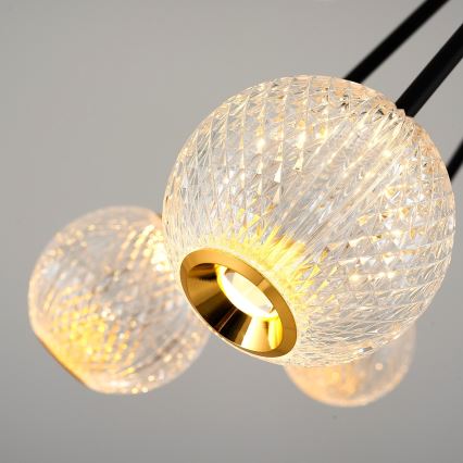 LED підвісна лампа GELA 16xLED/5W/230V 3000K чорний/золото