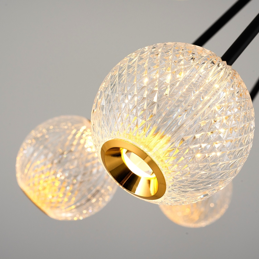 LED підвісна лампа GELA 16xLED/5W/230V 3000K чорний/золото
