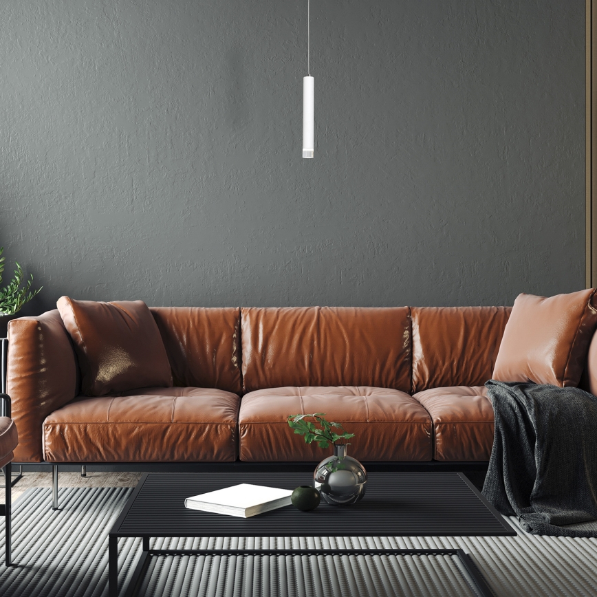 LED Підвісна люстра ALBA 1xLED/5W/230V білий