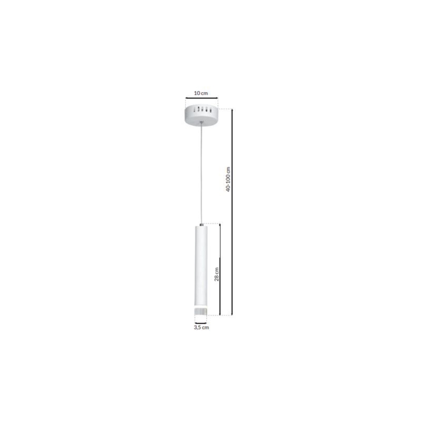LED Підвісна люстра ALBA 1xLED/5W/230V білий