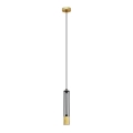 LED Підвісна люстра BARS 1xGU10/4,8W/230V чорний/золотий