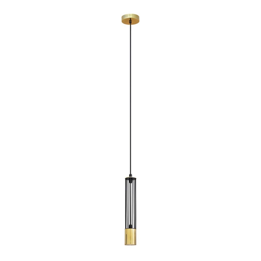 LED Підвісна люстра BARS 1xGU10/4,8W/230V чорний/золотий