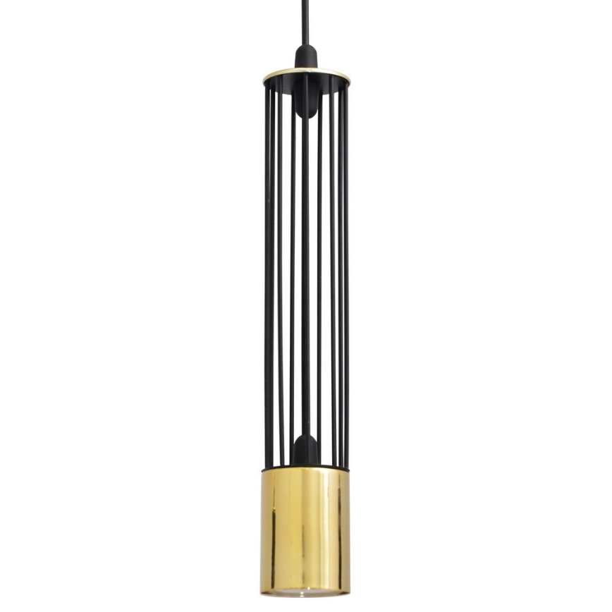 LED Підвісна люстра BARS 1xGU10/4,8W/230V чорний/золотий