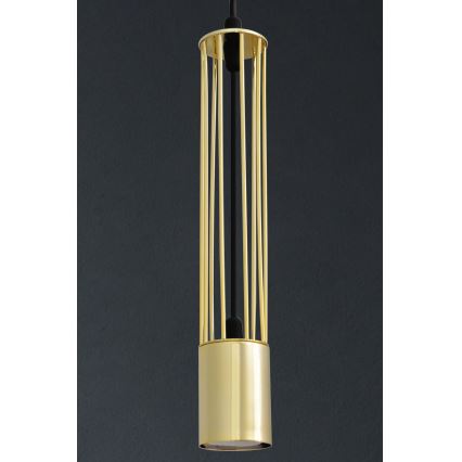 LED Підвісна люстра BARS 2xGU10/4,8W/230V золотий/чорний