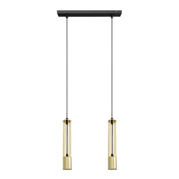 LED Підвісна люстра BARS 2xGU10/4,8W/230V золотий/чорний