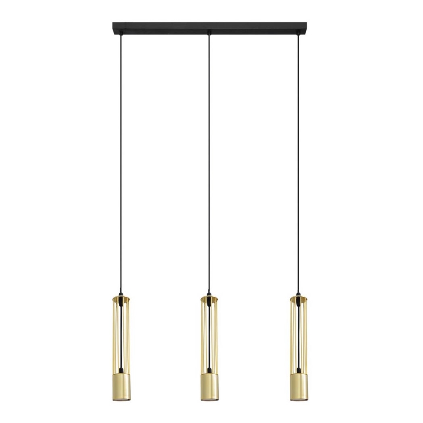 LED Підвісна люстра BARS 3xGU10/4,8W/230V золотий