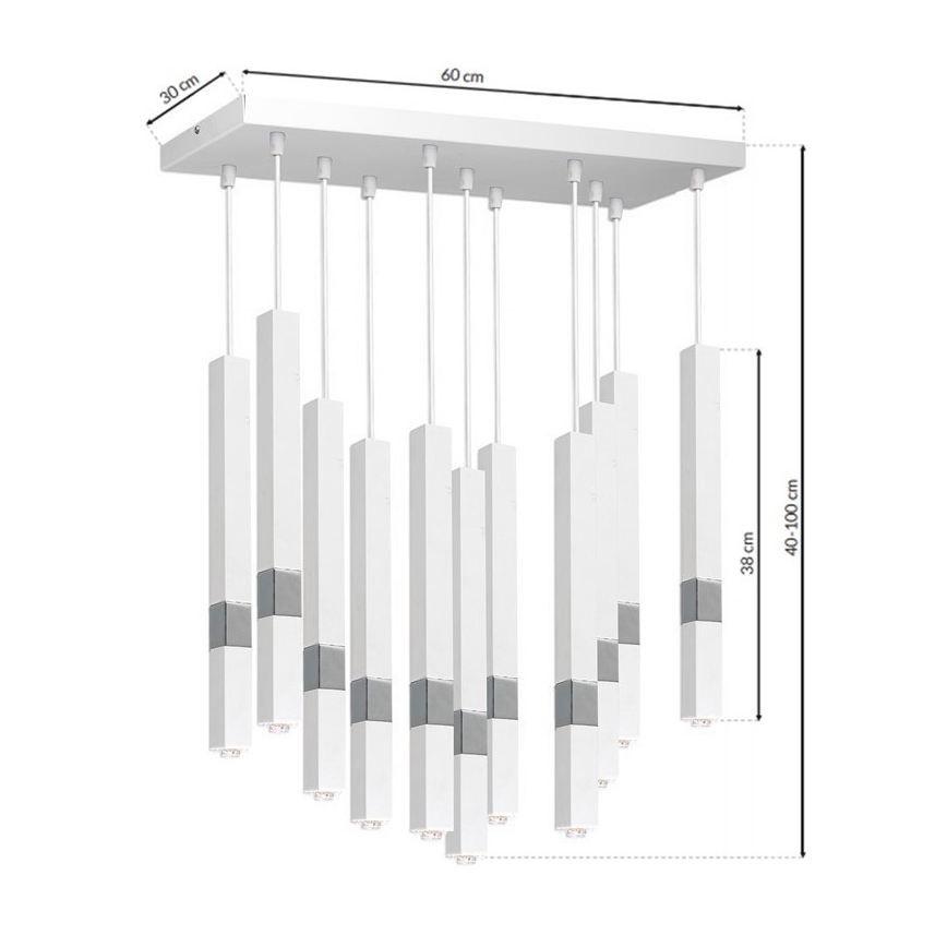 LED Підвісна люстра CASTRO 11xG9/7W/230V