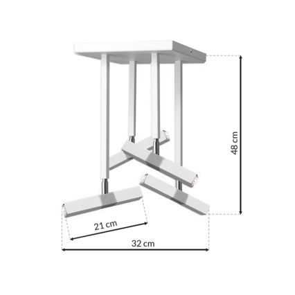 LED Підвісна люстра CASTRO 4xG9/7W/230V