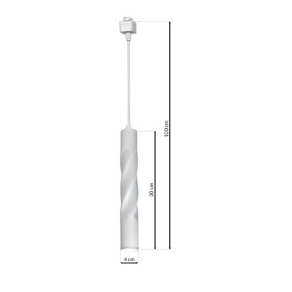 LED Підвісна люстра для трекової системи TRACK PENDANT LED/3W/230V білий