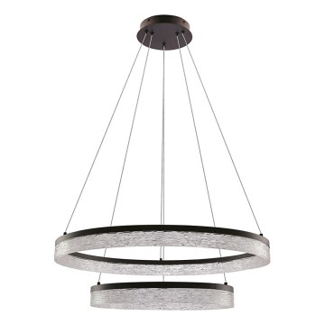 LED підвісна люстра FROZI LED/38W/230V діаметром 60 см чорна
