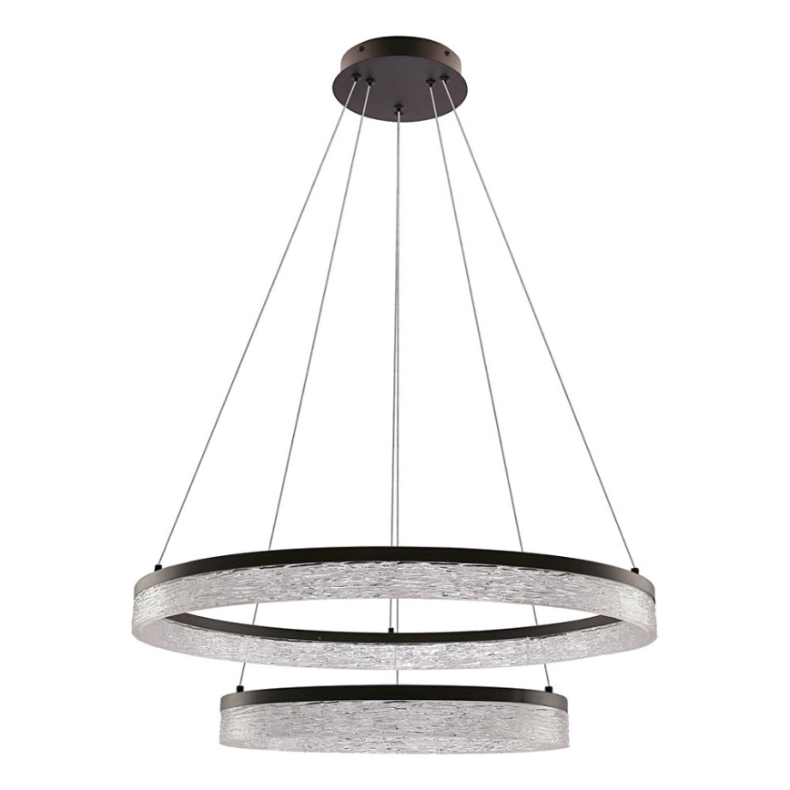 LED підвісна люстра FROZI LED/38W/230V діаметром 60 см чорна