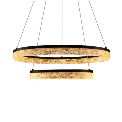 LED підвісна люстра FROZI LED/38W/230V діаметром 60 см чорна