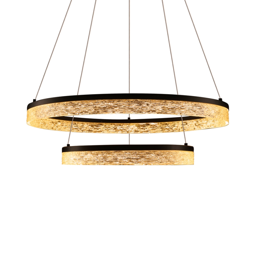 LED підвісна люстра FROZI LED/38W/230V діаметром 60 см чорна