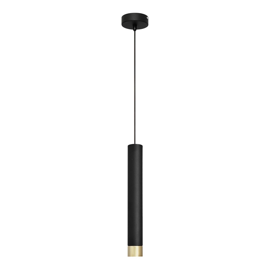 LED Підвісна люстра TUBA 1xGU10/4,8W/230V чорний/золотий